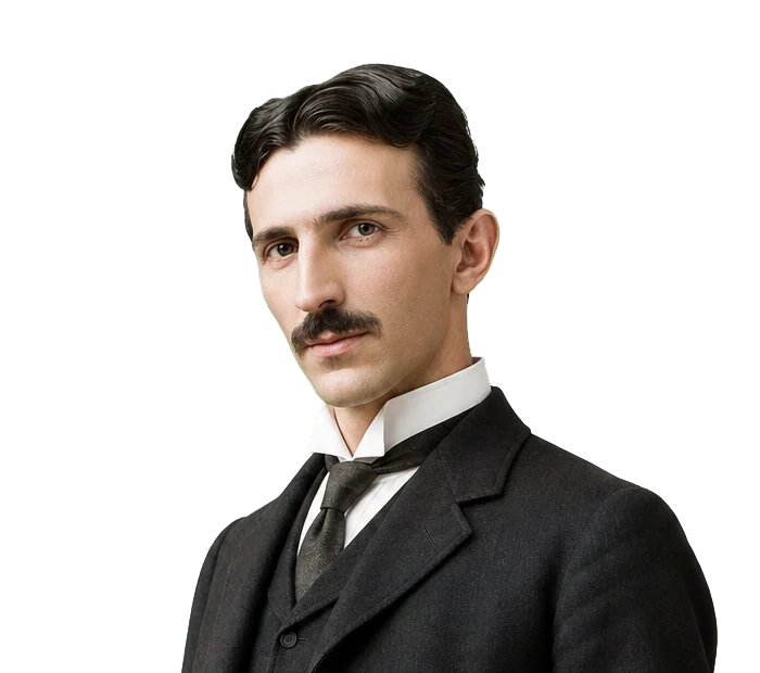 Retrato de Nikola Tesla